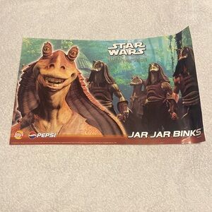 1999 Star Wars JAR JAR BINKS The Phantom Menace 11x17 LAY'S PEPSI Promo Poster